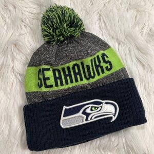 New Era • Seattle Seahawks Fleece Lined Pom Pom Beanie